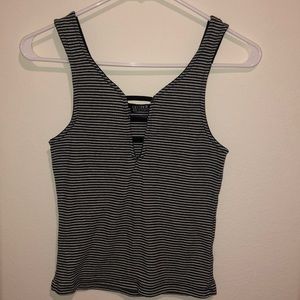 Cotton On Black/White striped tank